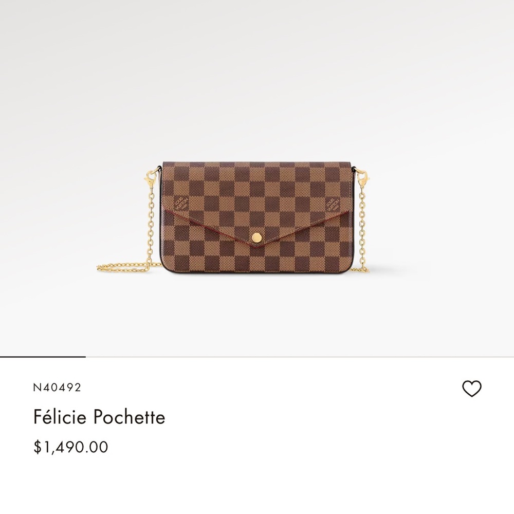 Louis Vuitton Félicie Pochette in Damier Ebene